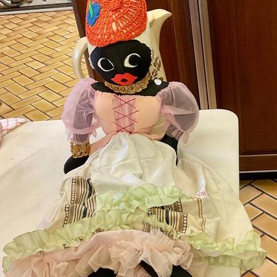 Vintage doll from Barbados dressed in traditional 18 th century costume
