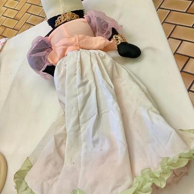 Vintage doll from Barbados dressed in traditional 18 th century costume