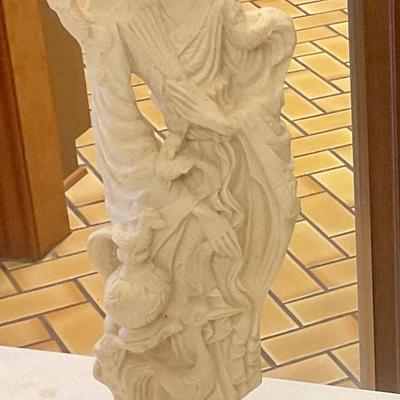 Cast stone oriental figures made in Mexico