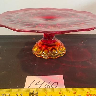 Vintage LE Smith Moon and Stars Pedestal Cake Plate