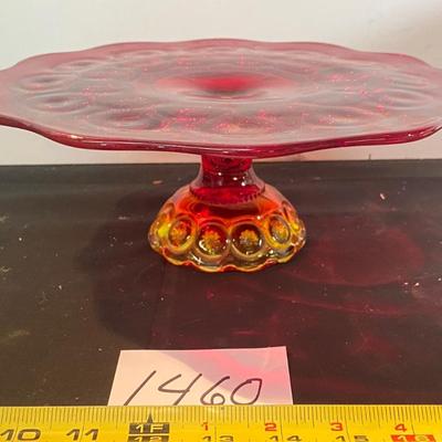 Vintage LE Smith Moon and Stars Pedestal Cake Plate