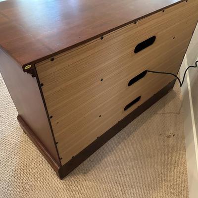 WOODEN MEDIA STAND WITH STORAGE