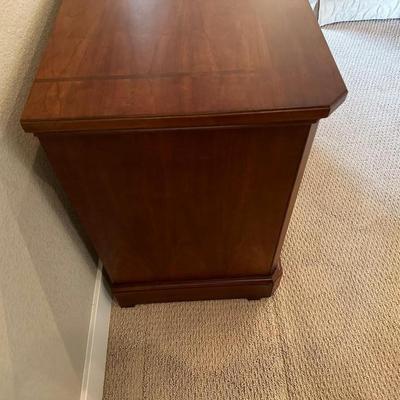 WOODEN MEDIA STAND WITH STORAGE
