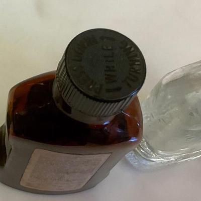 3 vintage glass bottles from medicine closet