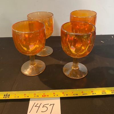 Vintage Carnival Glass Goblets