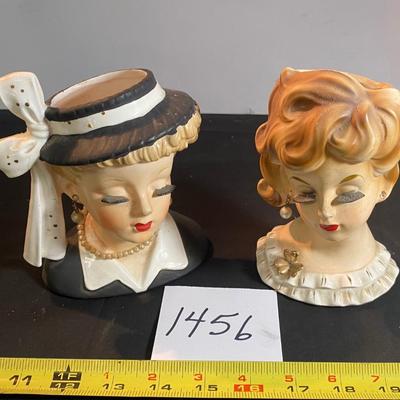 Vintage Napco Lady Head Vases