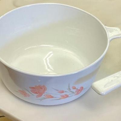 Corning ware sauce pans peach blossom pattern