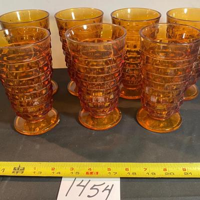Indiana Colony Whitehall Amber Tea Glasses