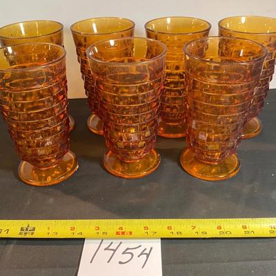 Indiana Colony Whitehall Amber Tea Glasses