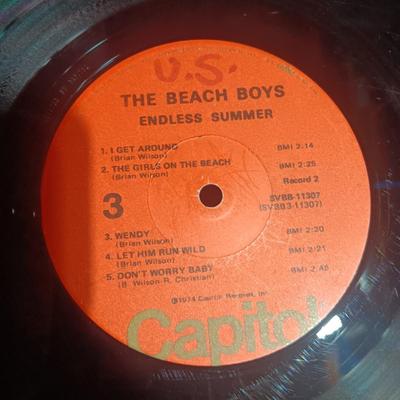 2 BEACH BOYS AND BRYAN ADAMS VINYL RECORDS W/NO JACKETS