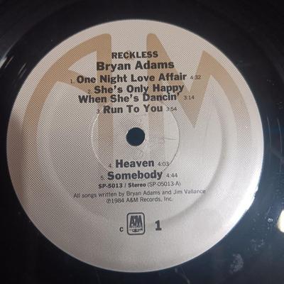 2 BEACH BOYS AND BRYAN ADAMS VINYL RECORDS W/NO JACKETS