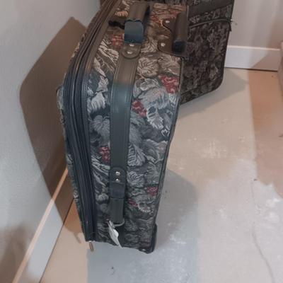 JAGUAR 2 PIECE CLOTH LUGGAGE ON 2 WHEELS