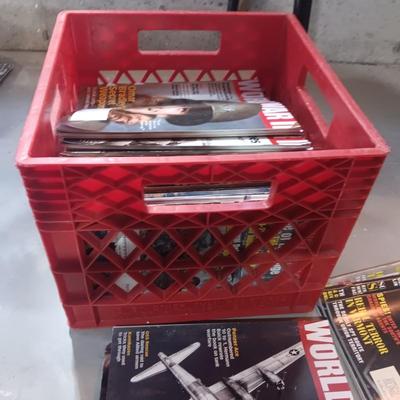 MILK CRATE FULL OF '08 & '09 WORLD WAR II MAGAZINES