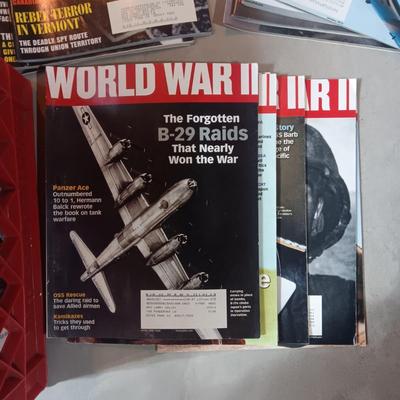 MILK CRATE FULL OF '08 & '09 WORLD WAR II MAGAZINES