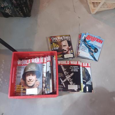 MILK CRATE FULL OF '08 & '09 WORLD WAR II MAGAZINES