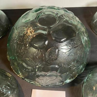 Vintage Glass Salad Bowl Set