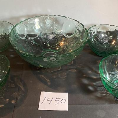 Vintage Glass Salad Bowl Set