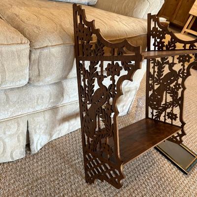 WALL SHELF AND PICTURE FRAMES