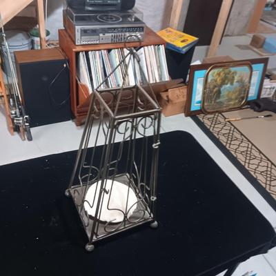 LARGE METAL CANDLE LANTERN