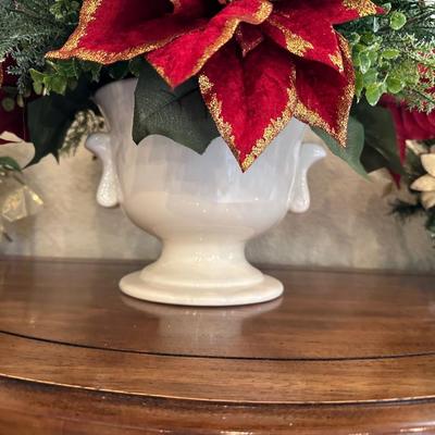 SILK FLOWER ARRANGEMENTS AND SWAG
