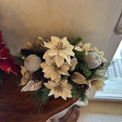 SILK FLOWER ARRANGEMENTS AND SWAG