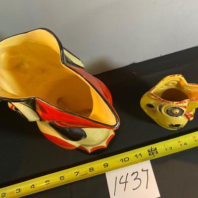 Vintage Ephilia Czechoslovakia Handpainted Toucan Pitcher