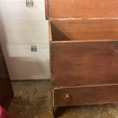 Primitive storage chest from Connecticut, was a barn find