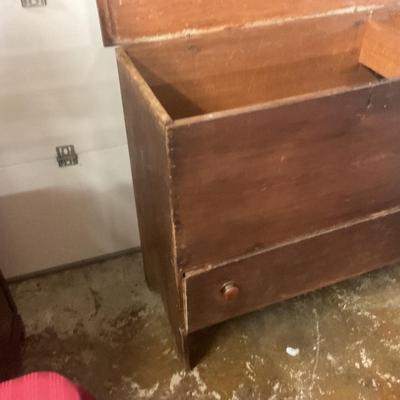 Primitive storage chest from Connecticut, was a barn find