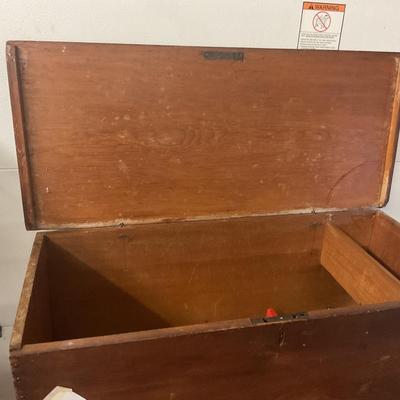 Primitive storage chest from Connecticut, was a barn find