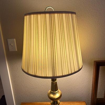 QUEEN SIZE BED WITH HEADBOARD AND FRAME, NIGHT STAND W/LAMP