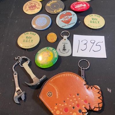 Key ring and Button Lot