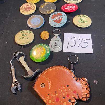 Key ring and Button Lot