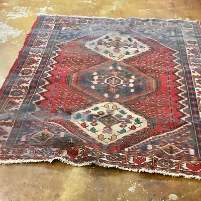 Distressed rug