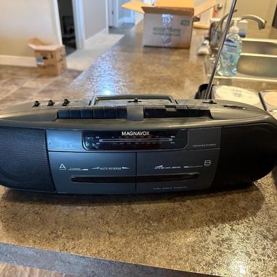 MAGNAVOX BOOMBOX, CASSETTES AND CD'S