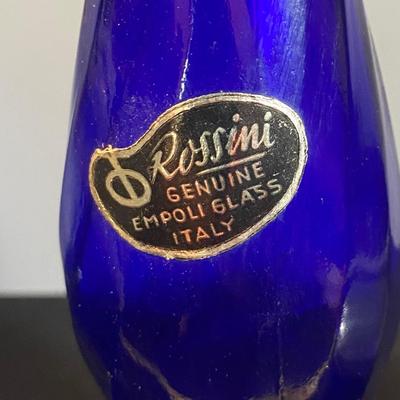 Vintage Rossini Italy Empoli Cobalt Blue Bottle and More