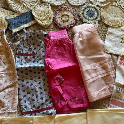 HANDMADE DOILIES, FLOUR SACK TOWELS, APRONS AND MORE