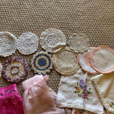 HANDMADE DOILIES, FLOUR SACK TOWELS, APRONS AND MORE