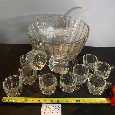 Vintage Punch Bowl and Cups
