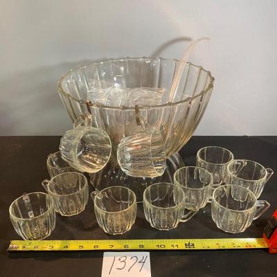 Vintage Punch Bowl and Cups