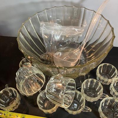 Vintage Punch Bowl and Cups