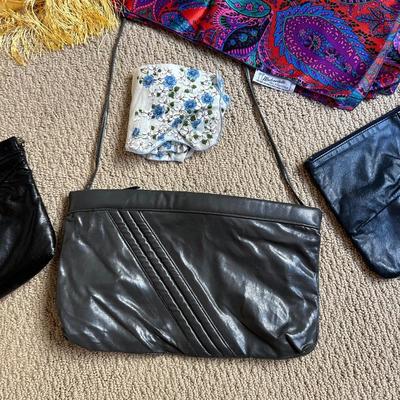 3 PURSES & 2 SCARVES