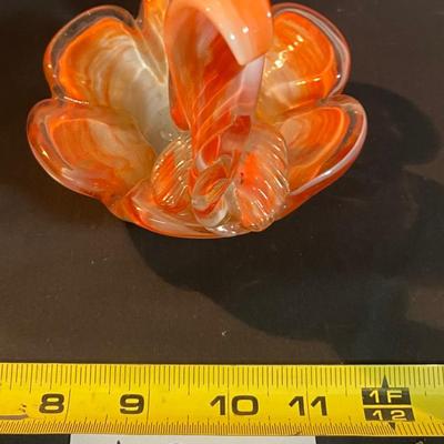 Vintage Art Glass Bird Ashtray Candy Dish