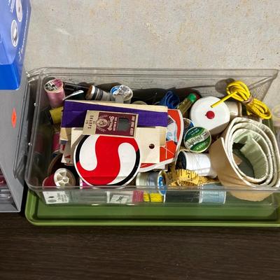 CRAFT SUPPLIES IN A DRAWER ORGANIZER, SEWING NOTIONS, CLOTHES IRON