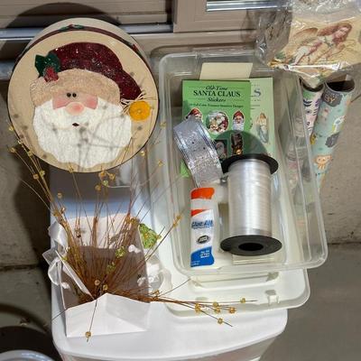 CRAFT SUPPLIES IN A DRAWER ORGANIZER AND GIFT WRAP SUPPLIES