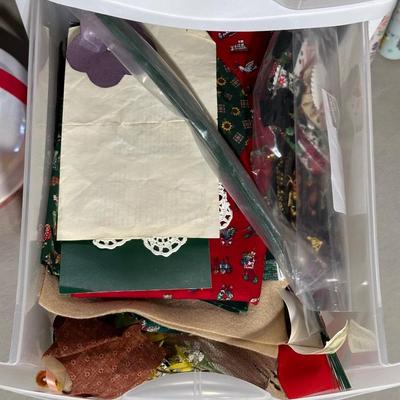 CRAFT SUPPLIES IN A DRAWER ORGANIZER AND GIFT WRAP SUPPLIES