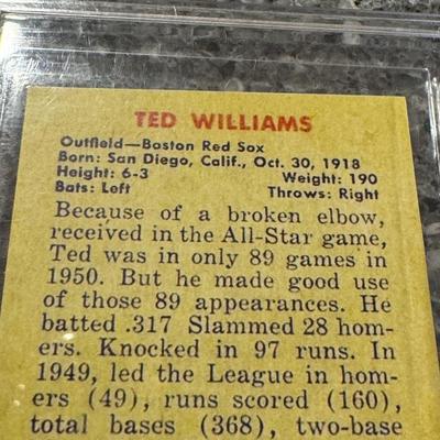 $300,000 baseball card? Ted Williams No.165 of the 1951 Bowman series PSA 10 Contender