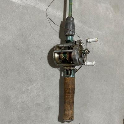 FISHING POLES WITH REELS AND A NYLON BAG