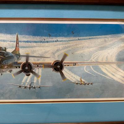 FRAMED AIRPLANE, AVIATION BOOK AND WHEEL BACK CHAIR