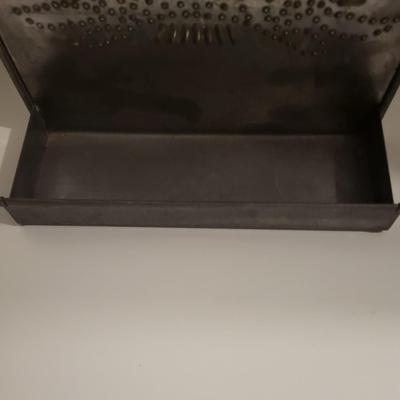 TIN HAMMERED SHELF AND ALUMINUM CROSSES