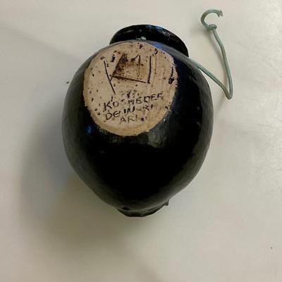 Black face pottery ashtray made in Arkansas